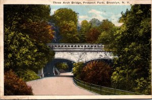 New York City Brooklyn Prospect Park Three Arch Bridge 1926