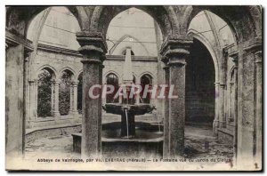 Postcard Abbey Valmagne Villeveyrac by the fountain from the garden of the cl...