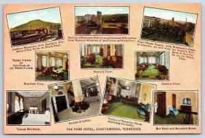 The Park Hotel Chattanooga Tennessee Bed Rooms Lobby & Reception Rooms Postcard