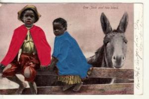 BLACK AMERICANA  CHILDREN & DONKEY  1 Jack & 2 Black, add...