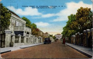Curacao Typical Street In Otrobanda Curacao Vintage Postcard 09.94