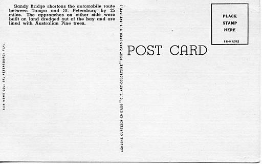 FL - Tampa Bay. Gandy Bridge in Moonlight