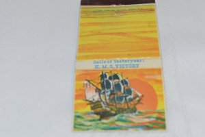 Sails of Yesteryear H. M. S. Victory Ship 30 Strike Matchbook Cover