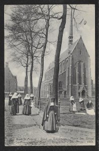 Nuns Walking Outside the Abbey Sint-Amandsberg BELGIUM Used c1910s