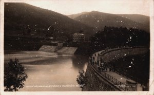 Czech Republic Valašské Meziříčí Údolní Přehrada na Bystřice Vintage RPPC C221