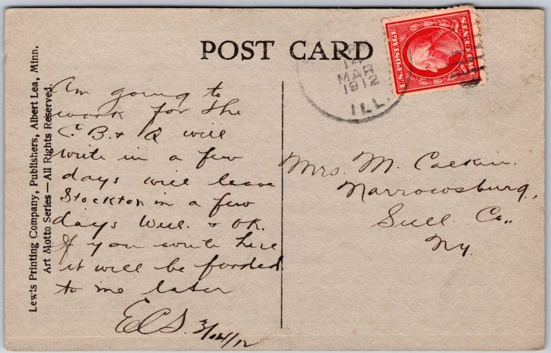 The Only One I Ever Knew, 1912 Sentimental Mothers Day Poem, Vintage Postcard