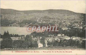 Old Postcard Gerardmer and Xettes View from the Rock of the Fox