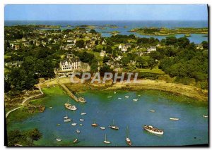Postcard Modern Ile De Brehat L & # 39Ile Flowers Port Clos