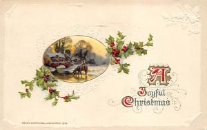 Christmas Post Card Old Vintage Antique Xmas Postcard Postal Used Unknown