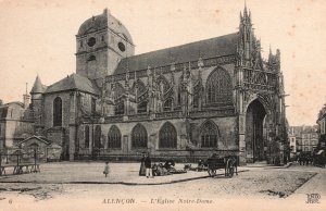 Vintage Postcard L'Eglise Notre-Dame Parish Church in Alençon France