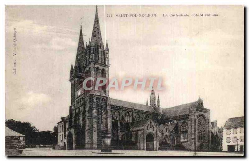 Old Postcard Saint Pol de Leon Cathedral