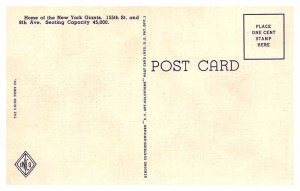 Postcard STADIUM SCENE New York City New York NY AQ7486