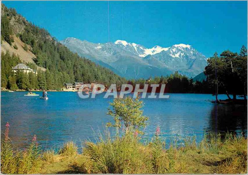 Postcard Modern Lake Champex and Grand Combin