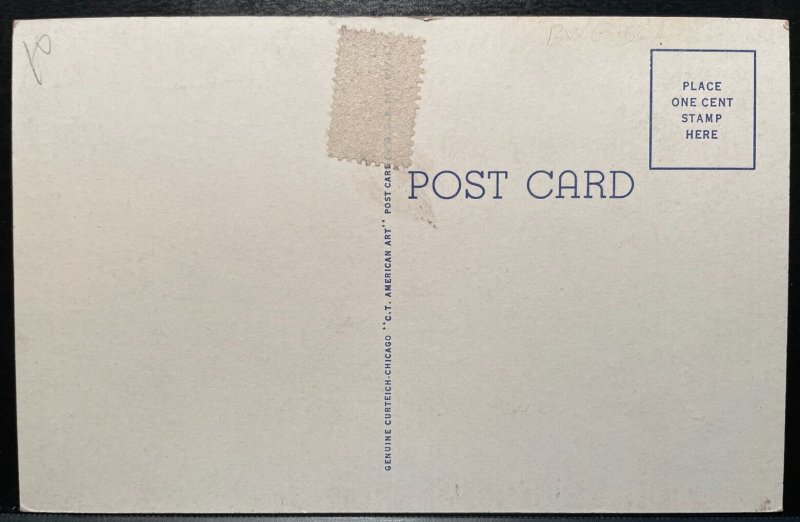 Vintage Postcard 1940 Lock & Dam No. 21, Quincy, Illinois (IL)