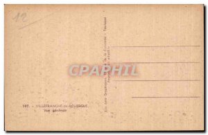 Villefranche de Rouergue Old Postcard General view