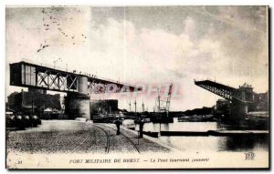 Old Postcard Military Port Of Brest Swing Bridge