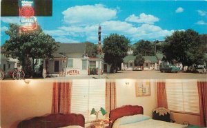 Prescott Arizona Wheel Inn Motel roadside Dexter Riggins Postcard 21-5480