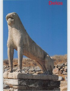 Postcard Terrace of the lions, Delos, Greece