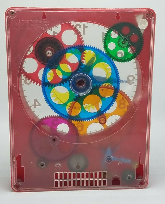 **RARE** Vintage Time Tone Clock Toy - Large Plastic - Child Guidance Toy Works!