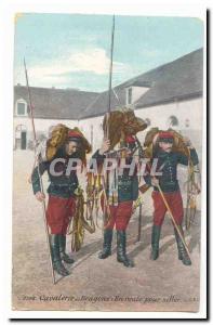 Postcard Old Army Cavalry Dragons the way to selling (Saint Dizier Textile cl...