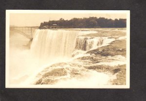 NY Niagara Horseshoe Falls Ontario New York ON Postcard RPPC Real Photo