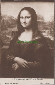 Art Postcard -  Leonard De Vinci, La Jaconde, Musee Du Louvre   RS31893