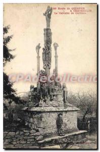 Postcard Old Route Quimper Chateaulin Calvary of Quilinen