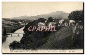 Postcard Old Cambo les Bains View Nive taken terraces