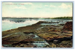 Ottawa Ontario Canada Postcard Chaudiere Falls Railway View c1910 Unposted