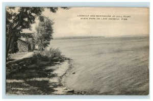 Vintage Lookout & Boathouse Gull Point State Park Lake Okoboji, IA P7 