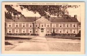 GREENSBORO, North Carolina NC ~ Carrie Barge Hall BENNETT COLLEGE  Postcard