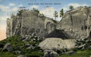 Indian Caves - Billings, Montana MT Postcard