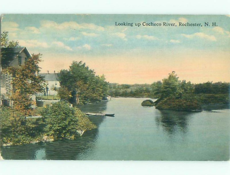 Divided-back RIVER SCENE Rochester New Hampshire NH AE6648