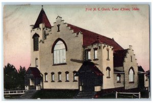 Coeur D' Alene Idaho ID Postcard First M E Church Building Exterior 1910 Vintage