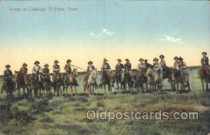 El Paso, Texas, USA Western Cowboy, Cowgirl Unused light corner wear, minor p...