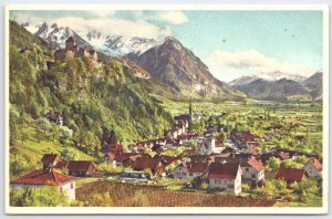 Vintage Liechtenstein Postcard Ruling Prince Franz-Joseph II's Castle