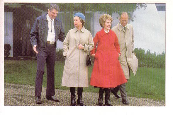 Queen Elizabeth II, Prince Philip, President and Nancy Reagan, 1983 Photo Tim...