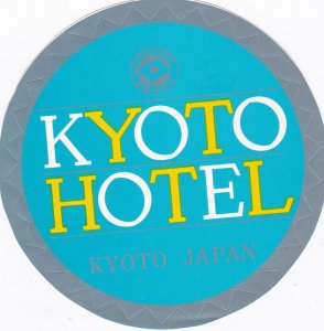 Japan Kyoto Kyoto Hotel Vintage Luggage Label sk2435