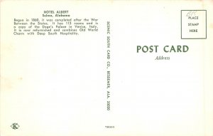 Selma Alabama 1960s Postcard Hotel Albert