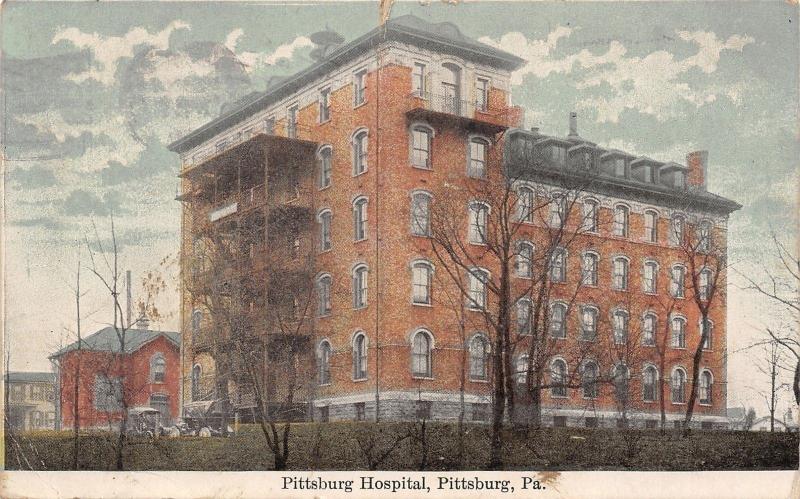 Pittsburg Pennsylvania Pittsburgh Hospital Homes Behind Horse