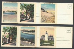 Ca 1938 PPC* Scenic Cards By New Bedford Ma Newspaper Set Of 6 Mint