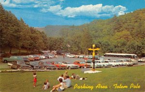 Totem Pole FAMOUS CRYSTAL CAVE Roadside Reading Allentown PA 1960s Cars Postcard