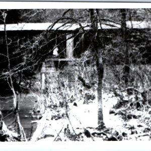 c1950s Winona, TN RPPC Covered Bridge Paint Rock Creek Real Photo Scott Co 2 A94