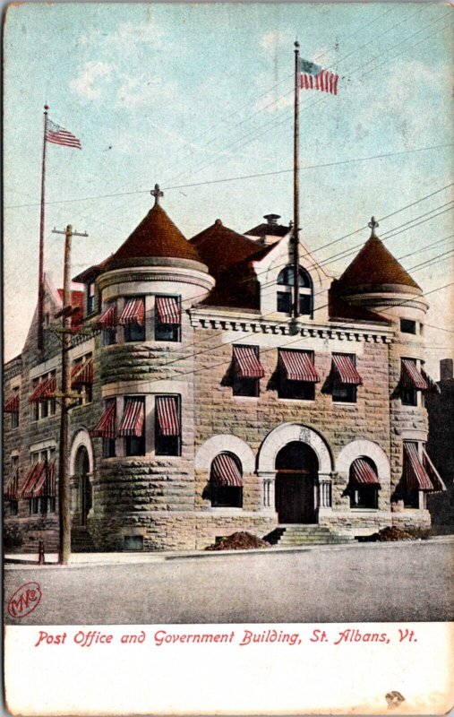 PC United States Post Office and Government Building in St. Albans, Vermont