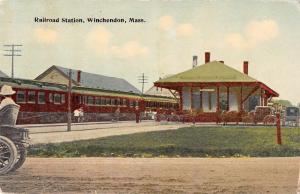 Winchendon Massachusetts Railroad Station Antique Postcard J66362