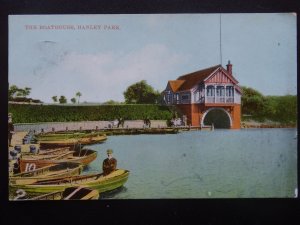 Staffordshire Stoke HANLEY PARK The Boathouse c1906 Postcard by W. Shaw