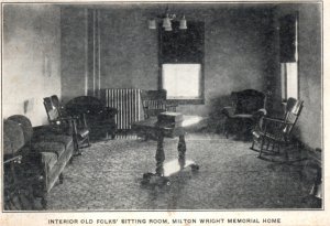 Chambersburg PA Pennsylvania Milton Wright Old Folks Home Interior Postcard