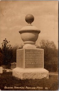 RPPC Soldiers Monument Memorial Civil War Rockland MA Vintage Postcard R69