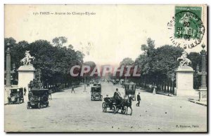 Paris - 8 - Champs Elysees Old Postcard