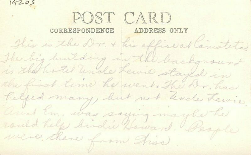 Canistoga South Dakota Doctor A. Ortman #12 RPPC Photo Postcard 21-5055